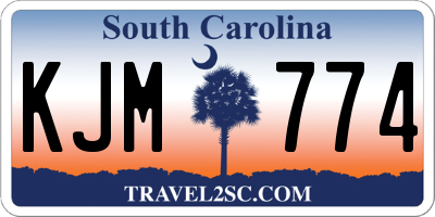 SC license plate KJM774