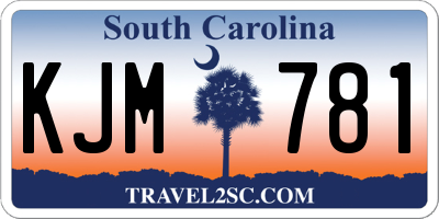 SC license plate KJM781