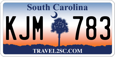 SC license plate KJM783