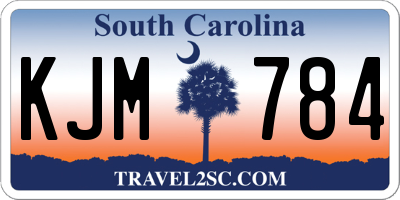 SC license plate KJM784