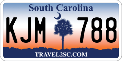 SC license plate KJM788