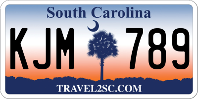 SC license plate KJM789