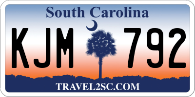 SC license plate KJM792
