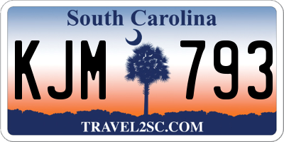 SC license plate KJM793