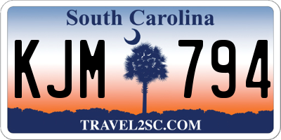 SC license plate KJM794