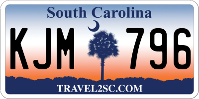SC license plate KJM796