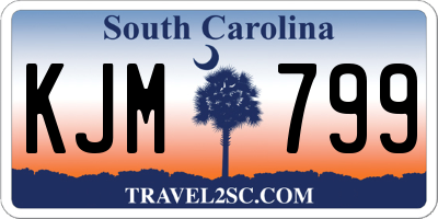 SC license plate KJM799