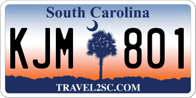 SC license plate KJM801