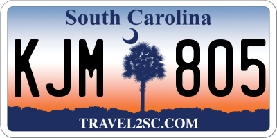 SC license plate KJM805