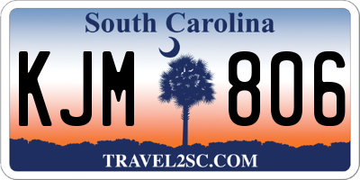 SC license plate KJM806