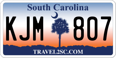 SC license plate KJM807