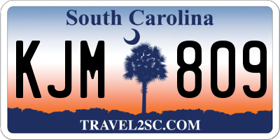 SC license plate KJM809