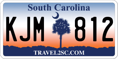 SC license plate KJM812