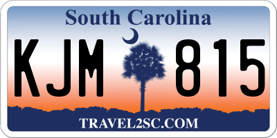 SC license plate KJM815