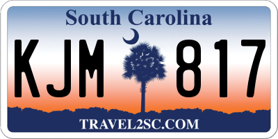 SC license plate KJM817