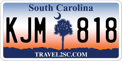 SC license plate KJM818