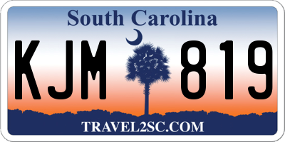 SC license plate KJM819