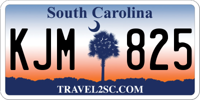 SC license plate KJM825