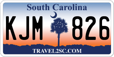 SC license plate KJM826