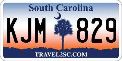 SC license plate KJM829
