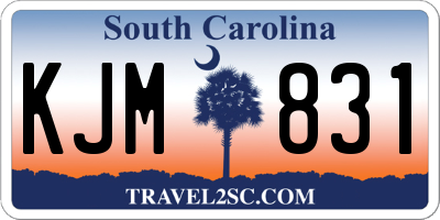 SC license plate KJM831
