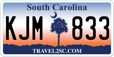 SC license plate KJM833