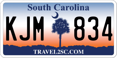 SC license plate KJM834