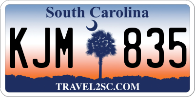 SC license plate KJM835