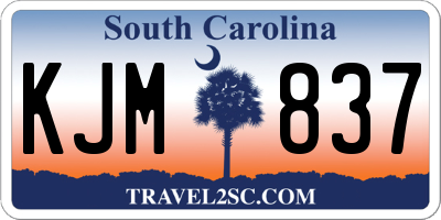 SC license plate KJM837