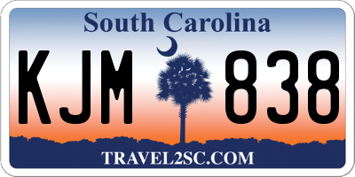 SC license plate KJM838