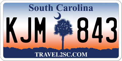 SC license plate KJM843