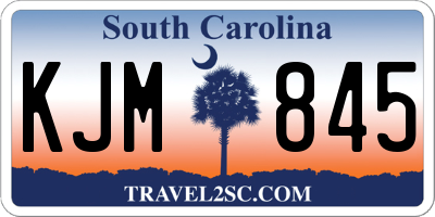 SC license plate KJM845