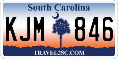 SC license plate KJM846