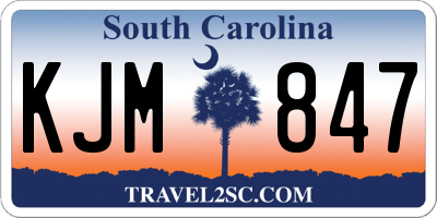 SC license plate KJM847