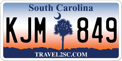 SC license plate KJM849