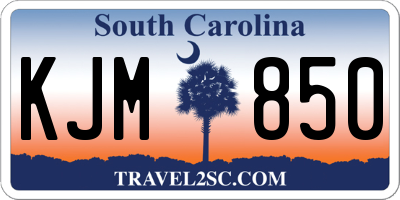 SC license plate KJM850