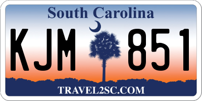 SC license plate KJM851