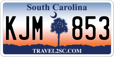 SC license plate KJM853