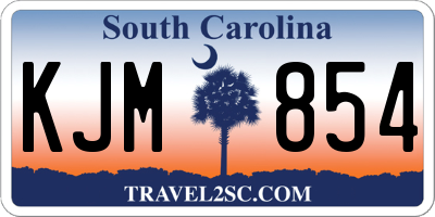 SC license plate KJM854