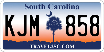 SC license plate KJM858