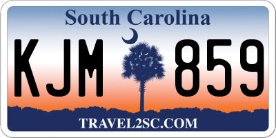 SC license plate KJM859