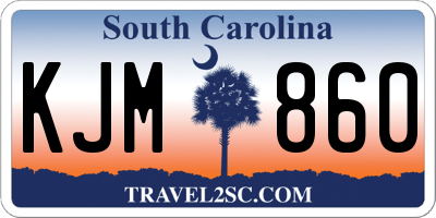 SC license plate KJM860