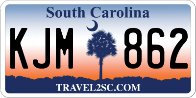 SC license plate KJM862