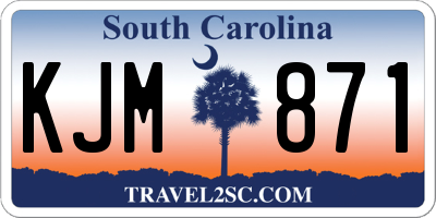 SC license plate KJM871