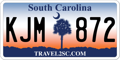 SC license plate KJM872