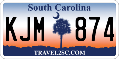SC license plate KJM874