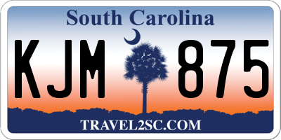 SC license plate KJM875