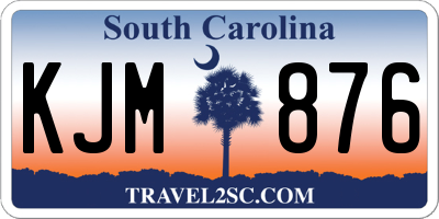 SC license plate KJM876