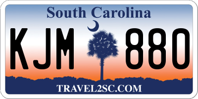 SC license plate KJM880