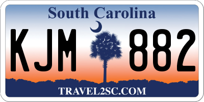 SC license plate KJM882